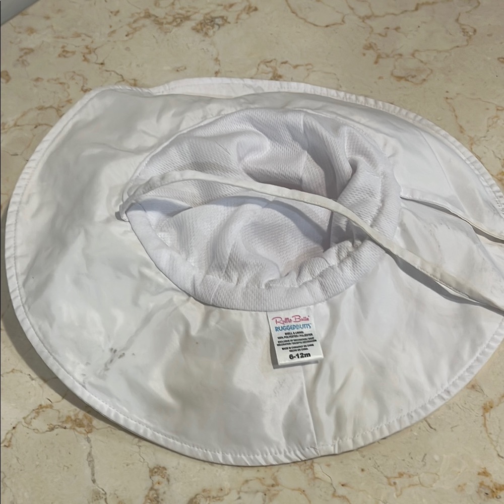 White Ruffle Butts Sun Hat - Picture 2 of 4